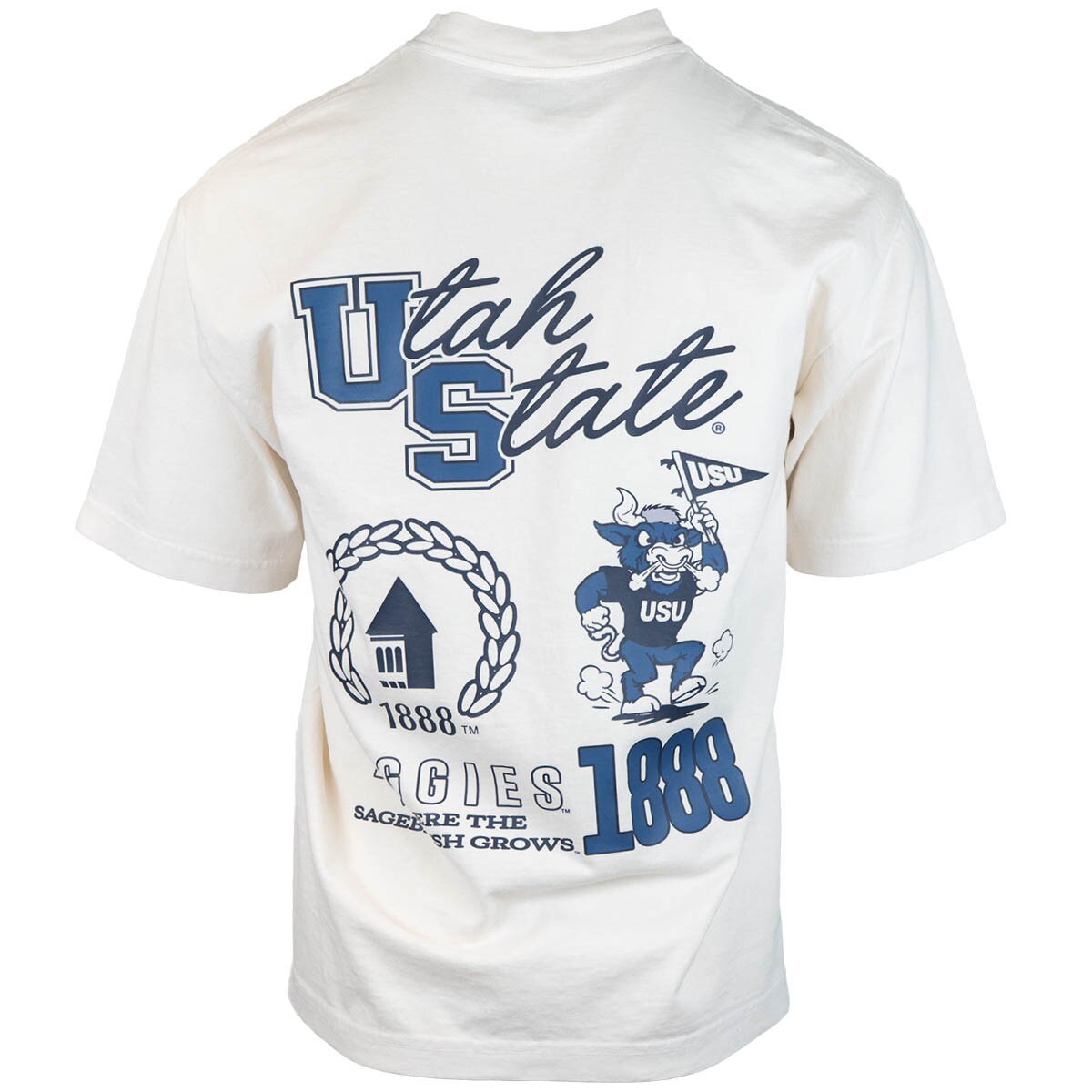 Utah State retro logos tys dyes unisex t-shirt white